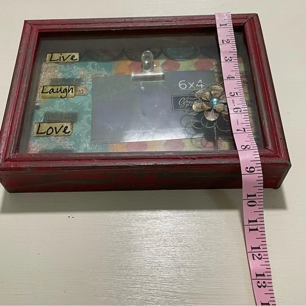 Live laugh love 4x6 clip shadow box‎ picture frame